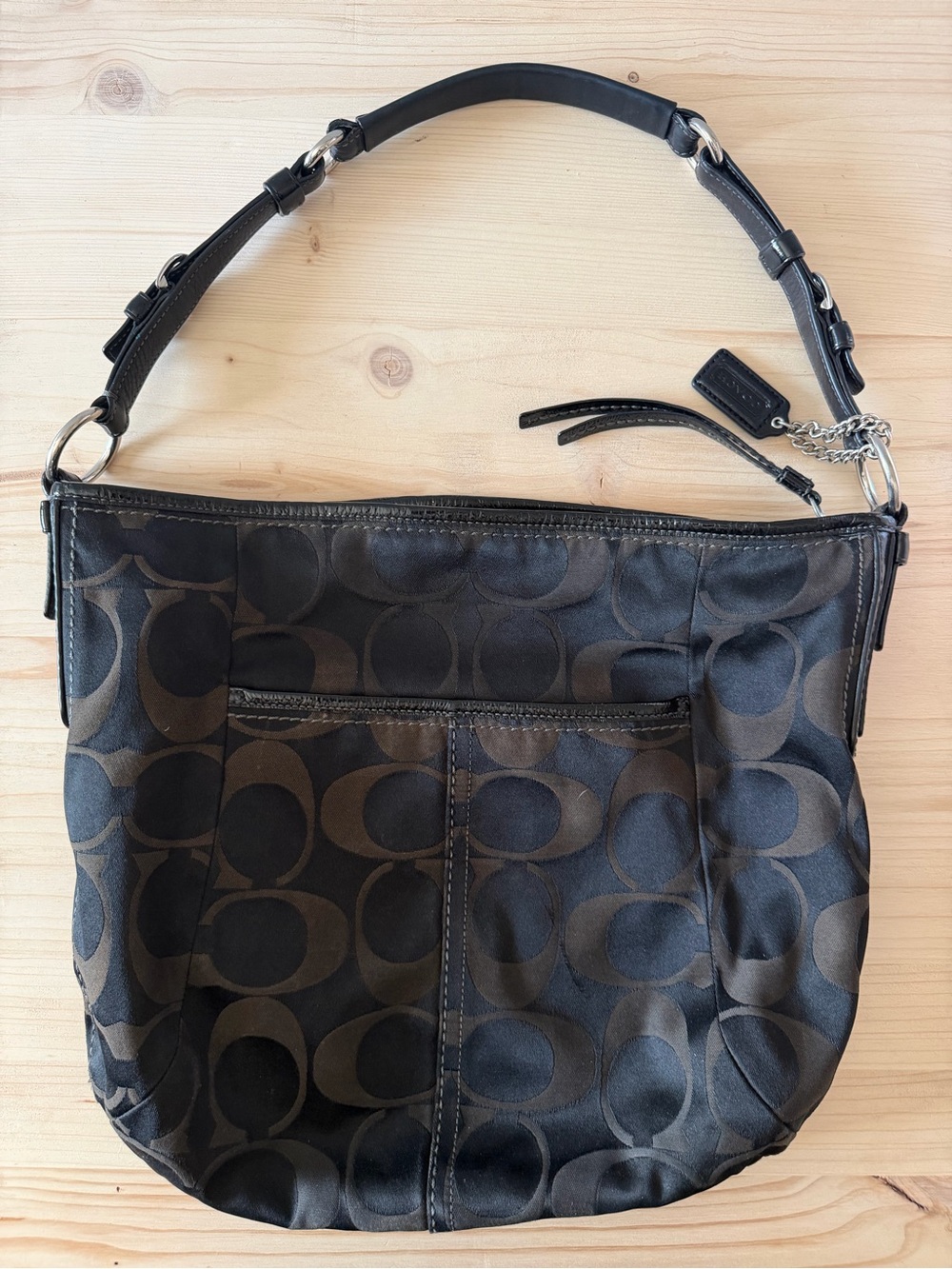 Vintage Y2K Coach Carley Soho Signature Monogram Hobo Shoulder Bag - Black - Picture 3 of 8
